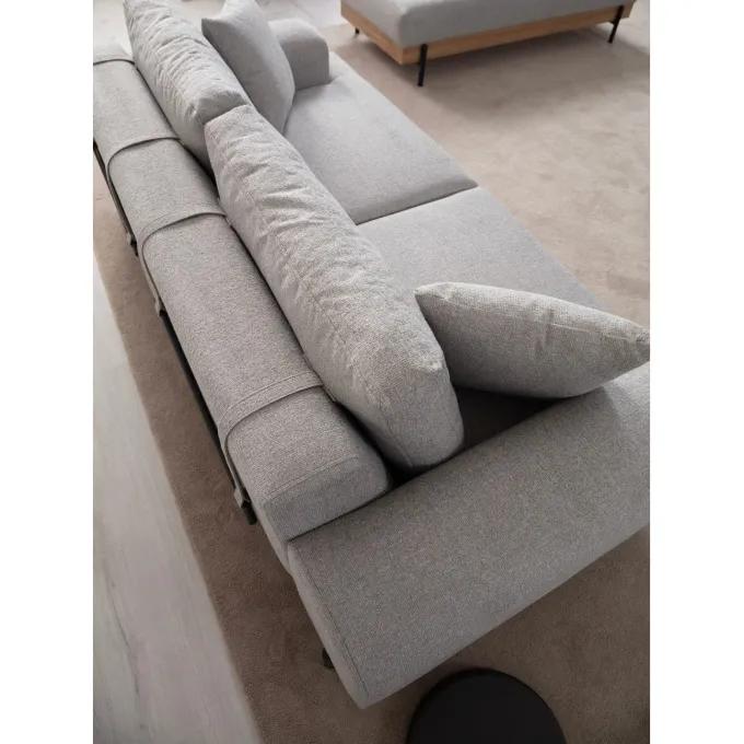 Eti Oak 3-sits (220 x 98 x 78 cm) 3-sitssoffa Grå
