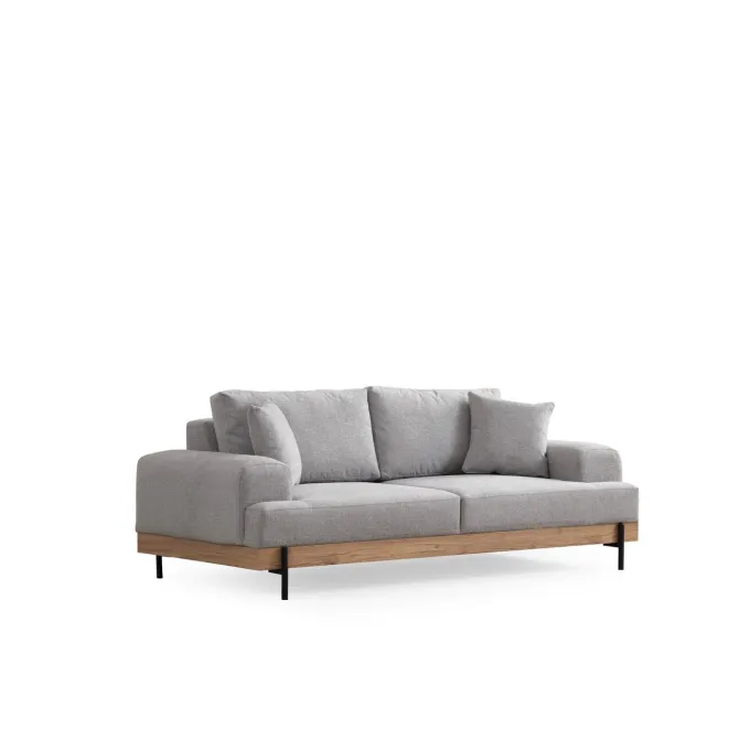 Eti Oak 3-sits (220 x 98 x 78 cm) 3-sitssoffa Grå