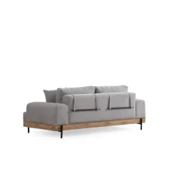 Eti Oak 3-sits (220 x 98 x 78 cm) 3-sitssoffa Grå