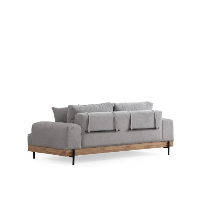 Eti Oak 3-sits (220 x 98 x 78 cm) 3-sitssoffa Grå