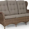 Evita soffa 3-sits Brunmelerad konstrotting
