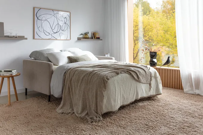 Felix 3-sits Bäddsoffa Wildflower Rasberry Pink
