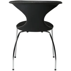 Flair Stol Black Leather, Chrome