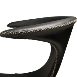 Flair Stol Black Leather, Oak