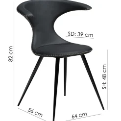 Flair Stol Cashmere Art.Leather, Black