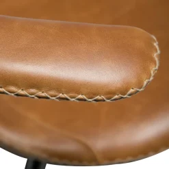 Flair Stol Light Brown Leather, Black