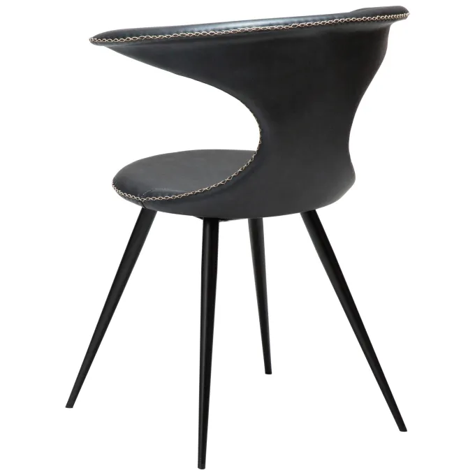 Flair Stol Raven Black Art.Leather, Black
