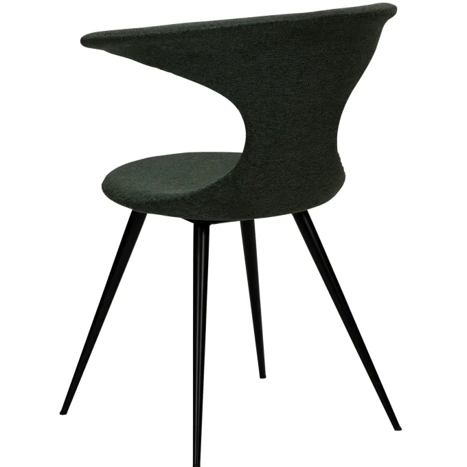 Flair Stol Sage Green, Round Black