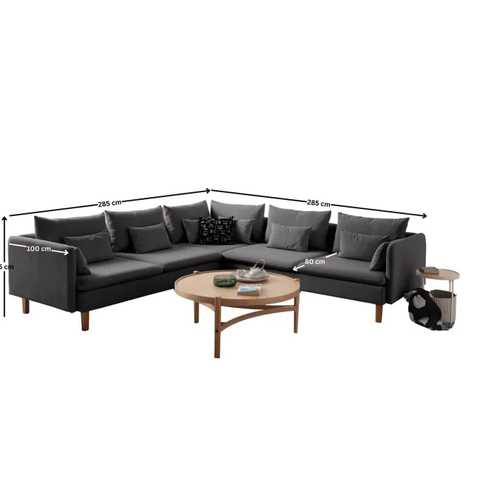 Flexy L (194 x 95 x 154 cm) Hörnsoffa Antracit