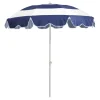 Follina Strandparasoll 180x203 cm Blå/Vit