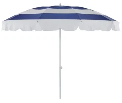 Follina Strandparasoll 240x226 cm Blå/Vit