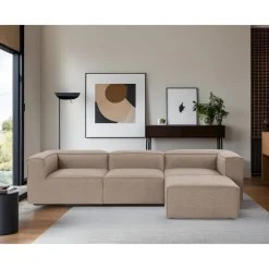 Fora (297 x 66 x 190 cm) Hörnsoffa Brun
