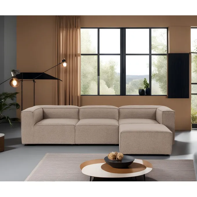 Fora (297 x 66 x 190 cm) Hörnsoffa Brun