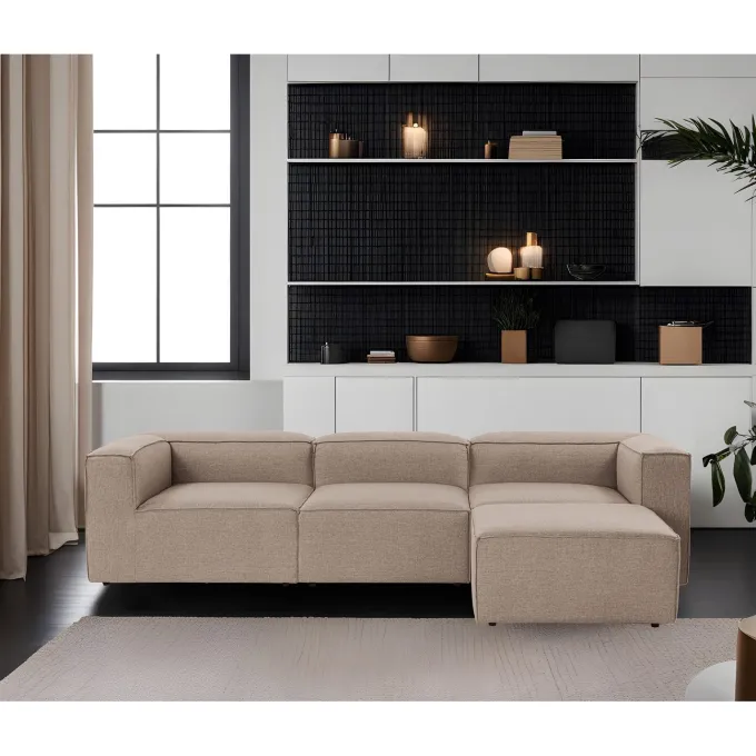 Fora (297 x 66 x 190 cm) Hörnsoffa Brun