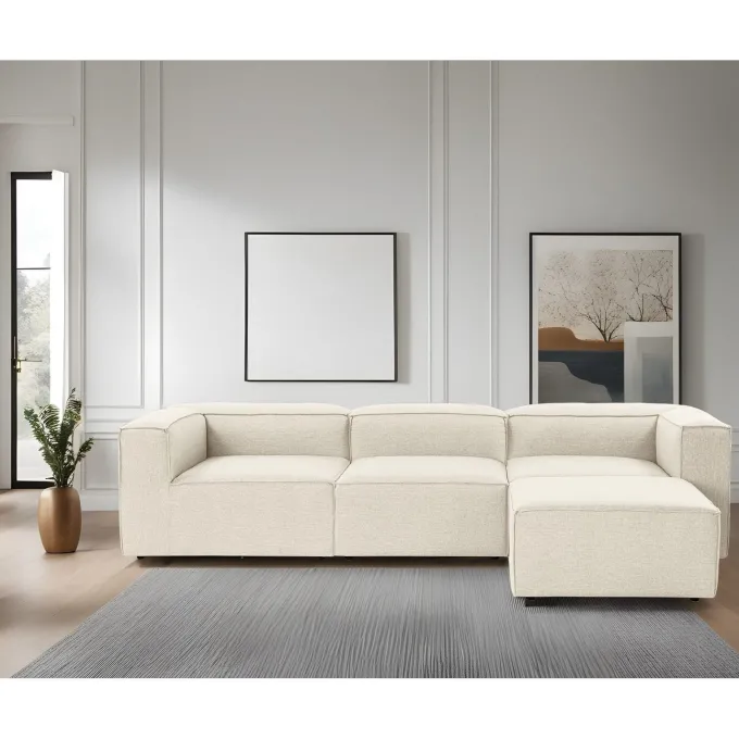 Fora (297 x 66 x 190 cm) Hörnsoffa Ecru