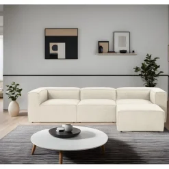 Fora (297 x 66 x 190 cm) Hörnsoffa Ecru