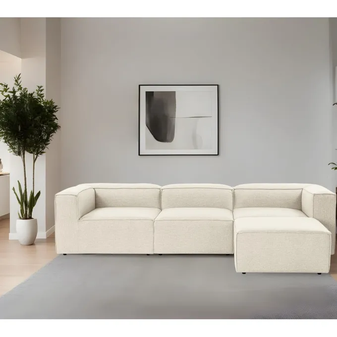Fora (297 x 66 x 190 cm) Hörnsoffa Ecru