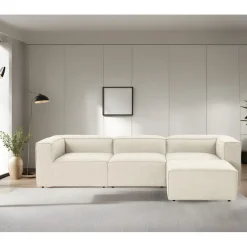 Fora (297 x 66 x 190 cm) Hörnsoffa Ecru