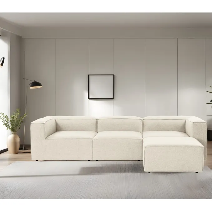 Fora (297 x 66 x 190 cm) Hörnsoffa Ecru