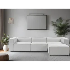 Fora (297 x 66 x 190 cm) Hörnsoffa Grå