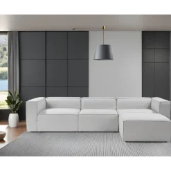 Fora (297 x 66 x 190 cm) Hörnsoffa Grå