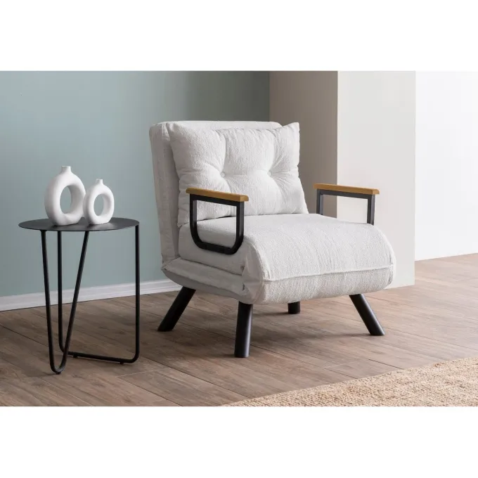 Freetown Single (26 x 120 x 60 cm) 1-sits bäddsoffa Vit