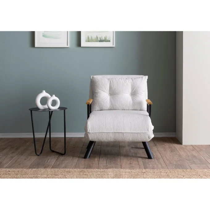 Freetown Single (26 x 120 x 60 cm) 1-sits bäddsoffa Vit