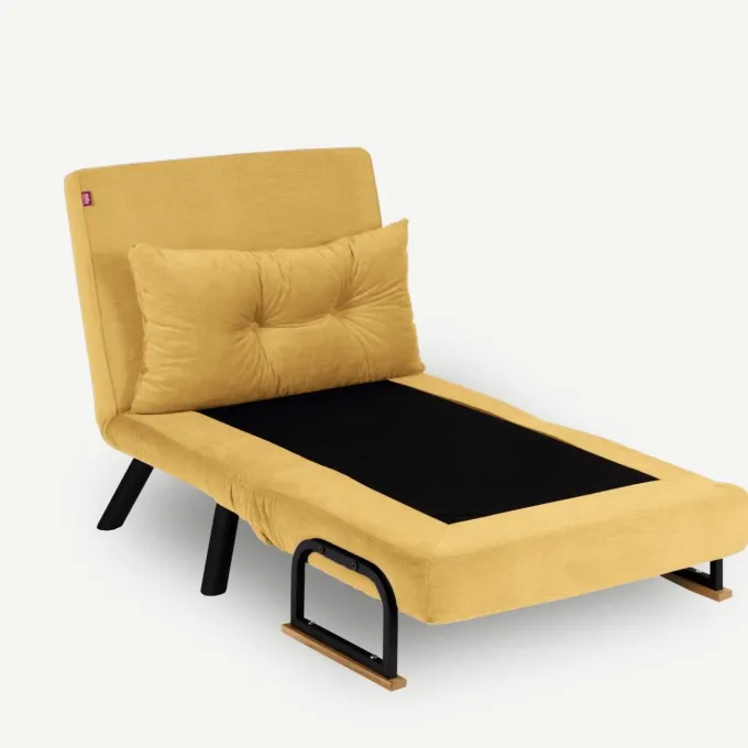 Freetown Single (26 x 120 x 60 cm) 1-sits bäddsoffa Senap