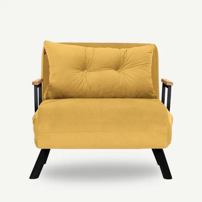 Freetown Single (26 x 120 x 60 cm) 1-sits bäddsoffa Senap