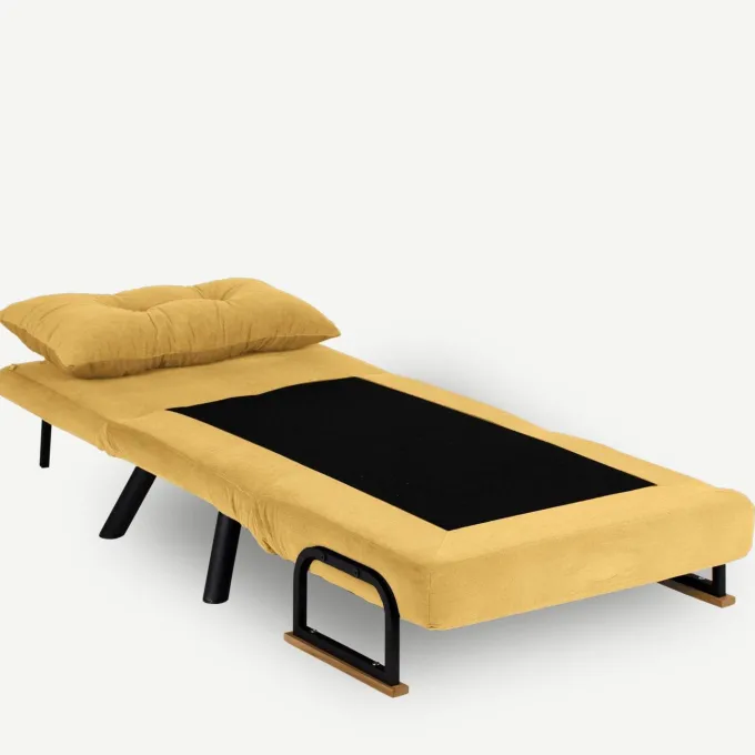 Freetown Single (26 x 120 x 60 cm) 1-sits bäddsoffa Senap