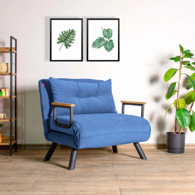Freetown Single (26 x 120 x 60 cm) 1-sits bäddsoffa Blå