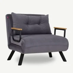 Freetown Single (26 x 120 x 60 cm) 1-sits bäddsoffa Grå