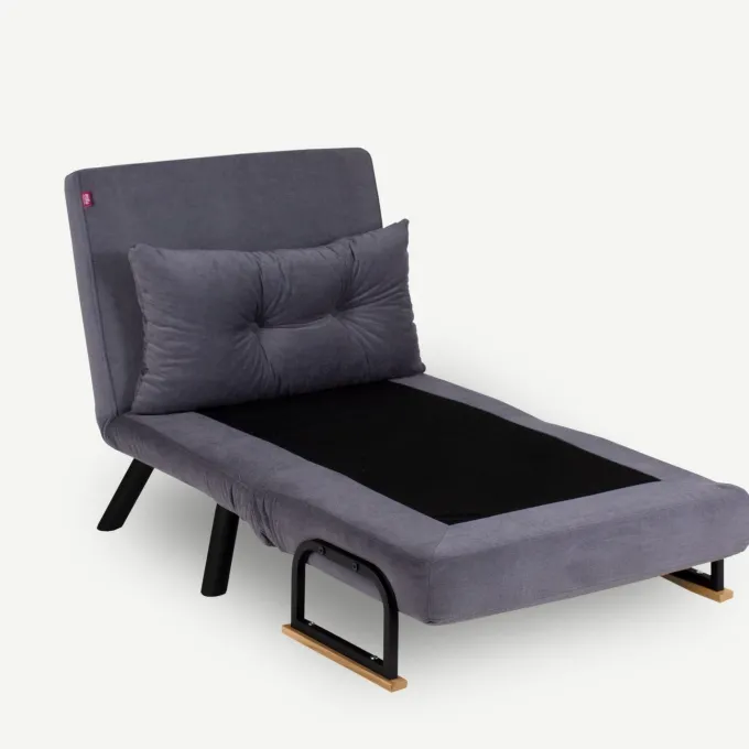 Freetown Single (26 x 120 x 60 cm) 1-sits bäddsoffa Grå