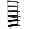 Friyay set om 6 med skrivbord Hylla Black Ash