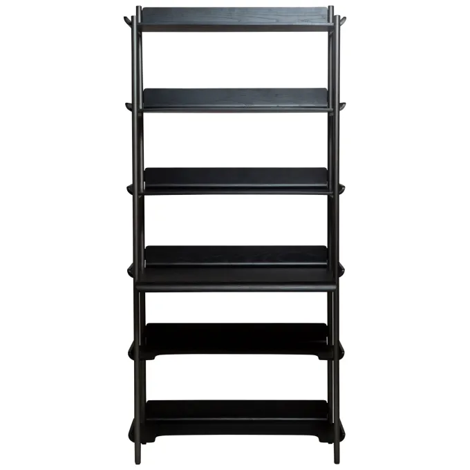 Friyay set om 6 med skrivbord Hylla Black Ash