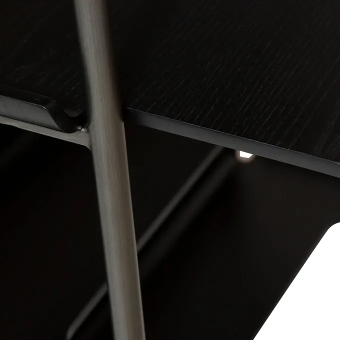 Friyay set om 6 med skrivbord Hylla Black Ash