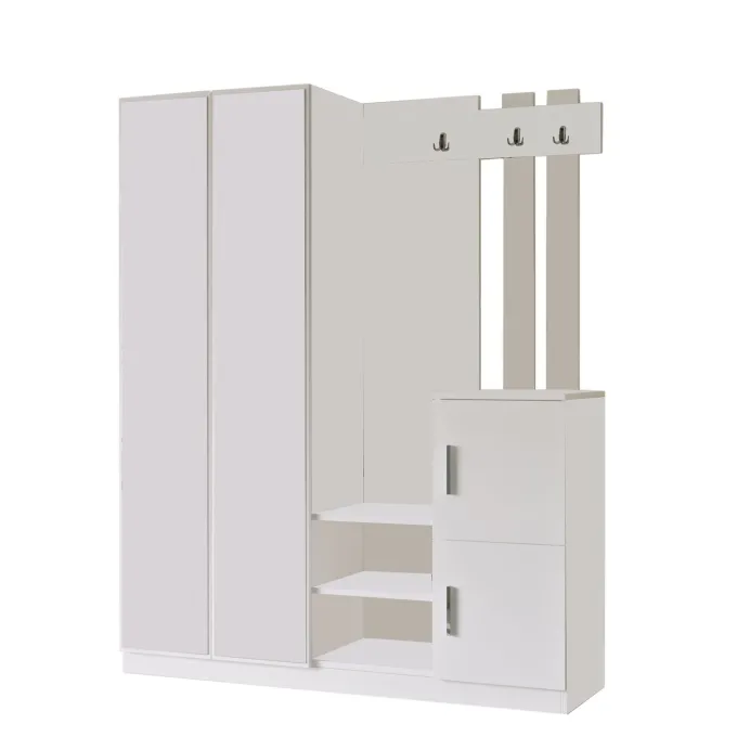 Gaborone (147,2 x 179,7 x 37,5 cm) Hallstativ Vit