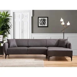 Gaborone (270-140 x 95 x 67 cm) Hörnsoffa Mörkgrå, Höger