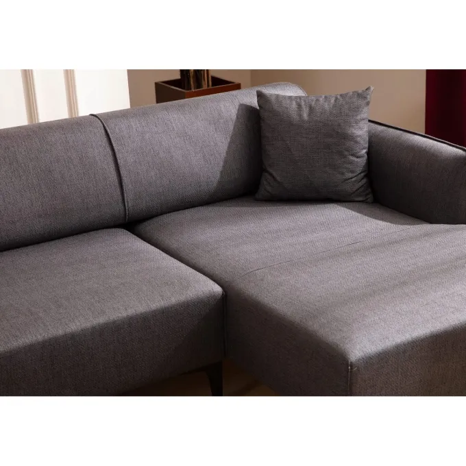Gaborone (270-140 x 95 x 67 cm) Hörnsoffa Mörkgrå, Höger