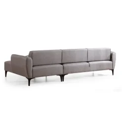 Gaborone (270-140 x 95 x 67 cm) Hörnsoffa Grå, Höger