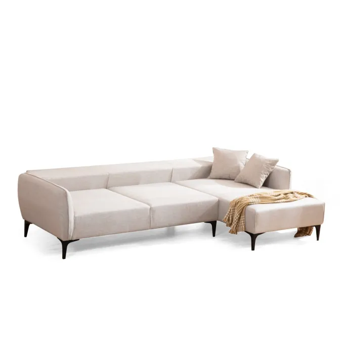 Gaborone (270-140 x 95 x 67 cm) Hörnsoffa Offwhite, Höger