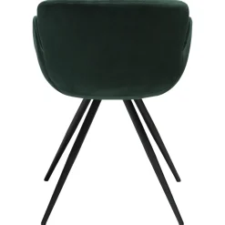 Gaia Stol Emerald Green Velvet, Black