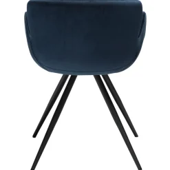 Gaia Stol Midnight Blue Velvet, Black