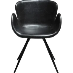 Gaia Stol Vintage Black Art.Leather, Black