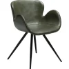 Gaia Stol Vintage Green Art.Leather, Black