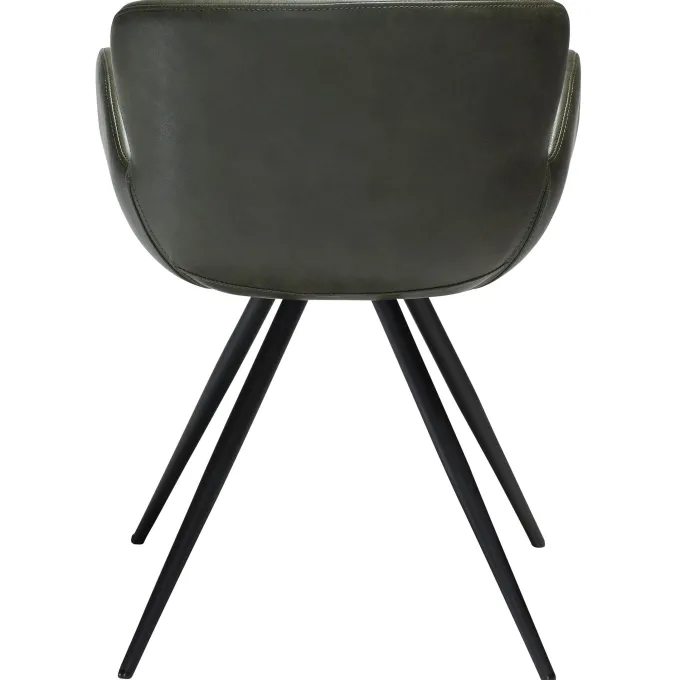 Gaia Stol Vintage Green Art.Leather, Black