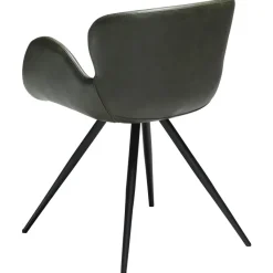 Gaia Stol Vintage Green Art.Leather, Black