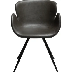 Gaia Stol Vintage Grey Art.Leather, Black
