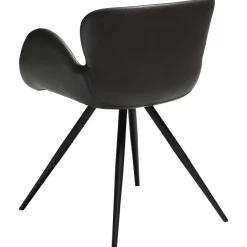 Gaia Stol Vintage Grey Art.Leather, Black