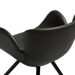 Gaia Stol Vintage Grey Art.Leather, Black